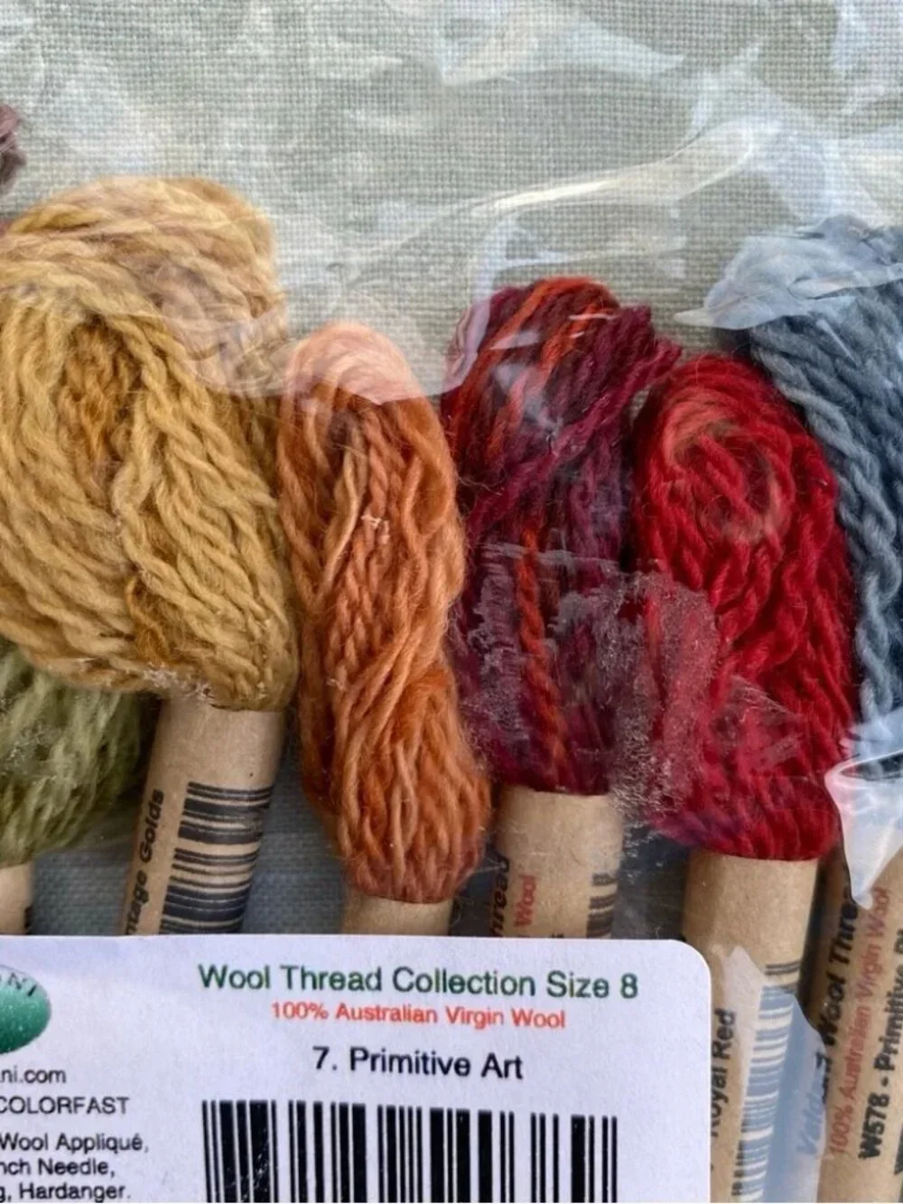 NWT Valdani wool thread collection Primitive Art size 8 set of 12 10 yard skeins
